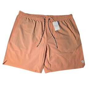 Free Fly Andros Swim Trunks Mens XXL Orange Dusk UPF 50+ 7in Board Shorts NWT
